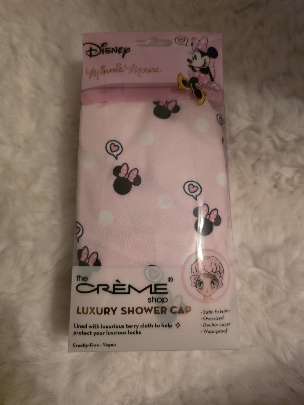 Disney Minnie Mouse Pink Luxury Shower Cap by The Crème Shop